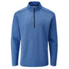 Ping Ramsey Half-Zip Fleece Golf Pullover - Snorkel Blue Marl
