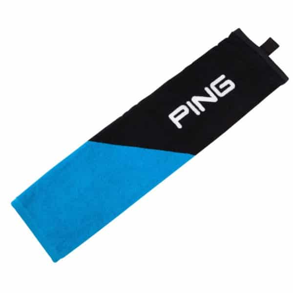 Ping Tri-Fold Golf Towel - Blue/Black