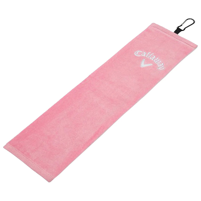 Callaway Cotton Tri Fold Towel - Pink