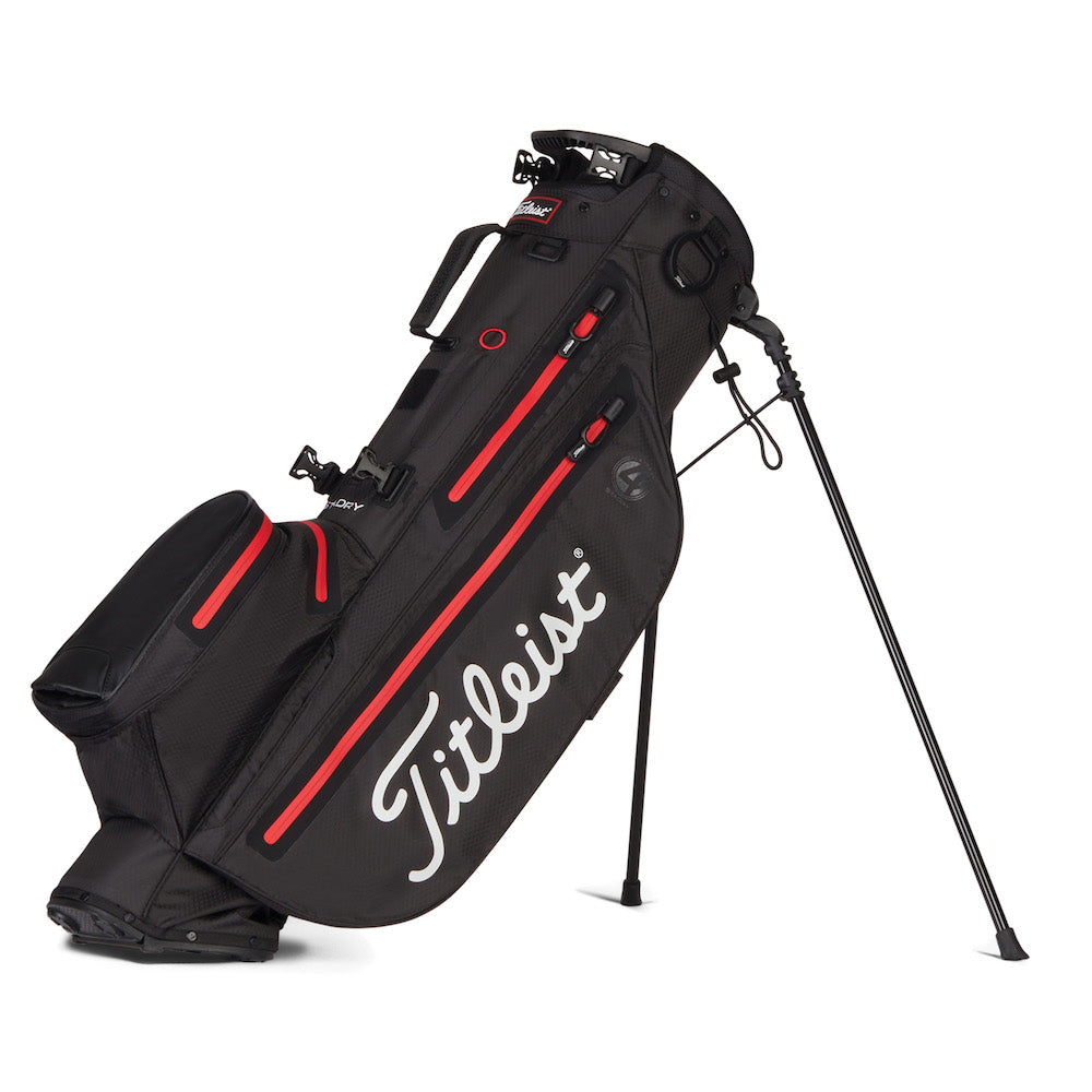 Titleist Players 4 Stadry Golf Stand Bag - Black/Black/Red