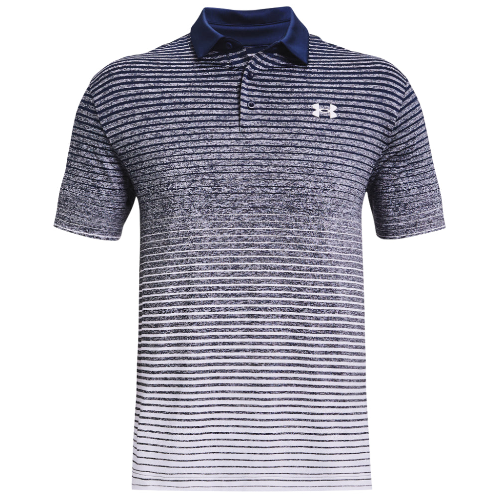 Under Armour Playoff Mens Golf Polo Shirt - Navy/White