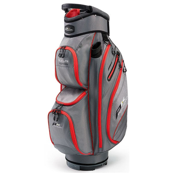 Powakaddy DLX-Lite Golf Cart Bag - Gunmetal/Red