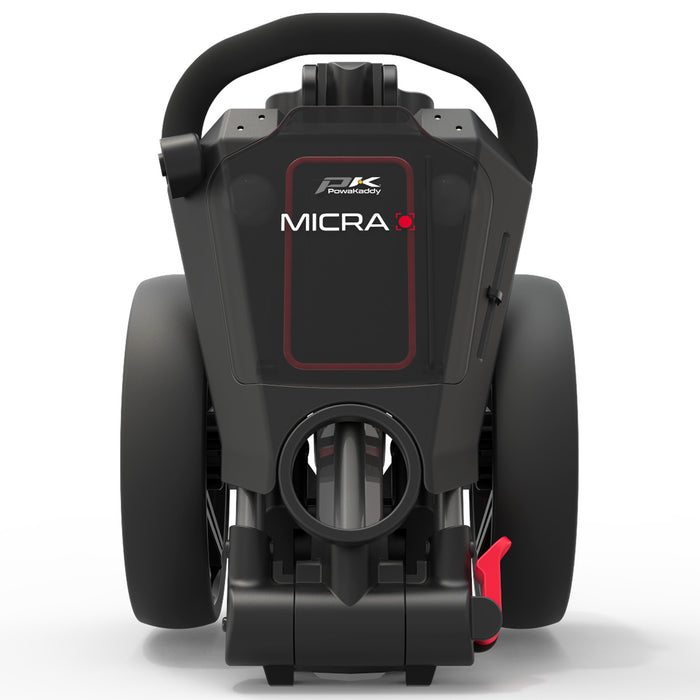 Powakaddy Micra Golf Push Trolley - Gunmetal/Red