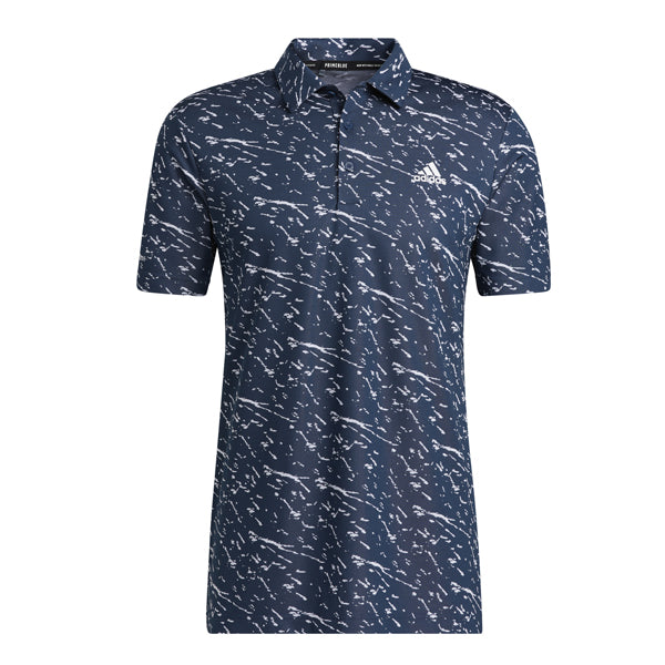 adidas Primeblue Pique Golf Polo Shirt - Navy Camo