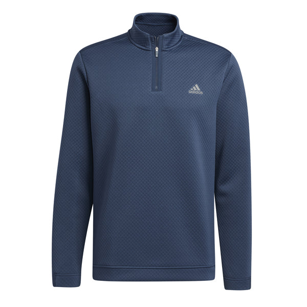 adidas Primegreen Water Resistant 1/4 Zip Golf Pullover - Navy