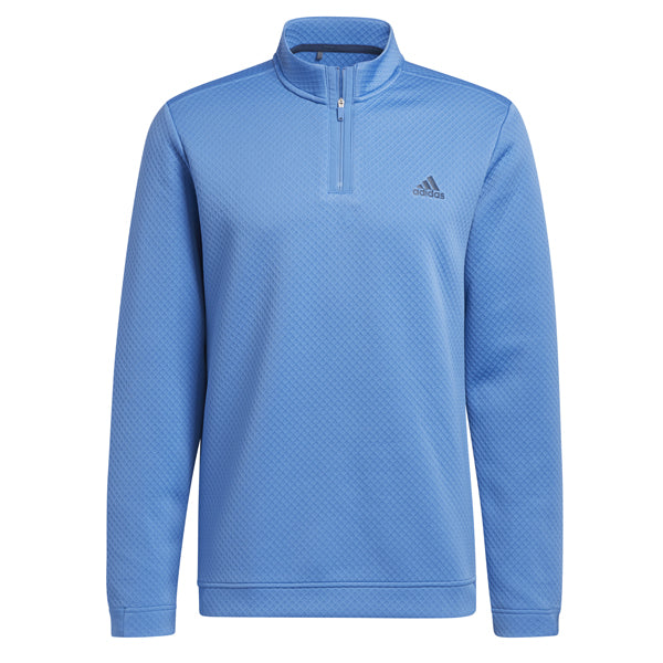 adidas Primegreen Water Resistant 1/4 Zip Golf Pullover - Blue