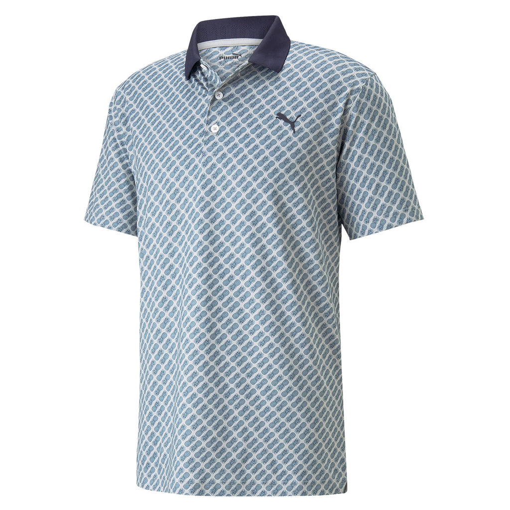 Puma Mattr Pineapple Golf Polo Shirt - Navy Blazer
