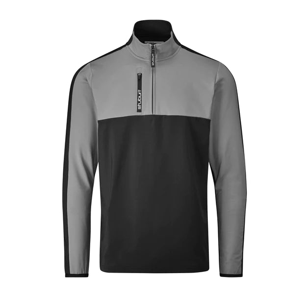 Stuburt Reynold Mid Layer Golf Sweater - Black/Slate/Grey