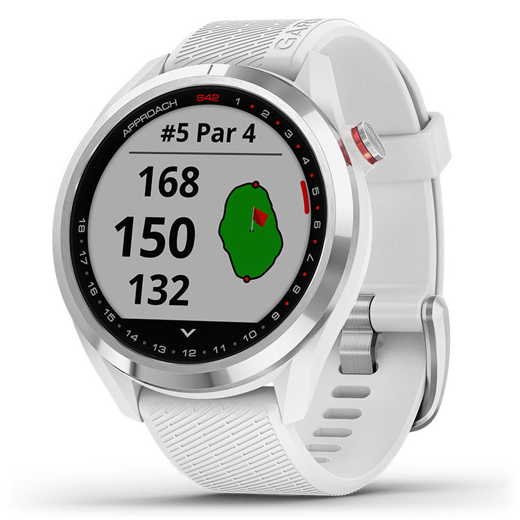 Garmin Approach S42 GPS Golf Watch - Stainless White