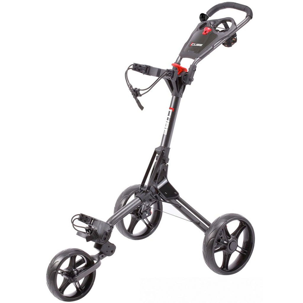 Skymax Cube 3-Wheel Push Golf Trolley - Charcoal/Black