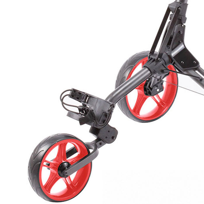 Skymax Cube 3-Wheel Push Golf Trolley - Charcoal/Red