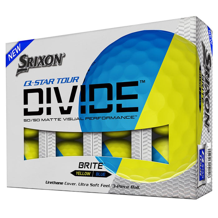 Srixon Q Star Divide Golf Balls - Blue/Yellow