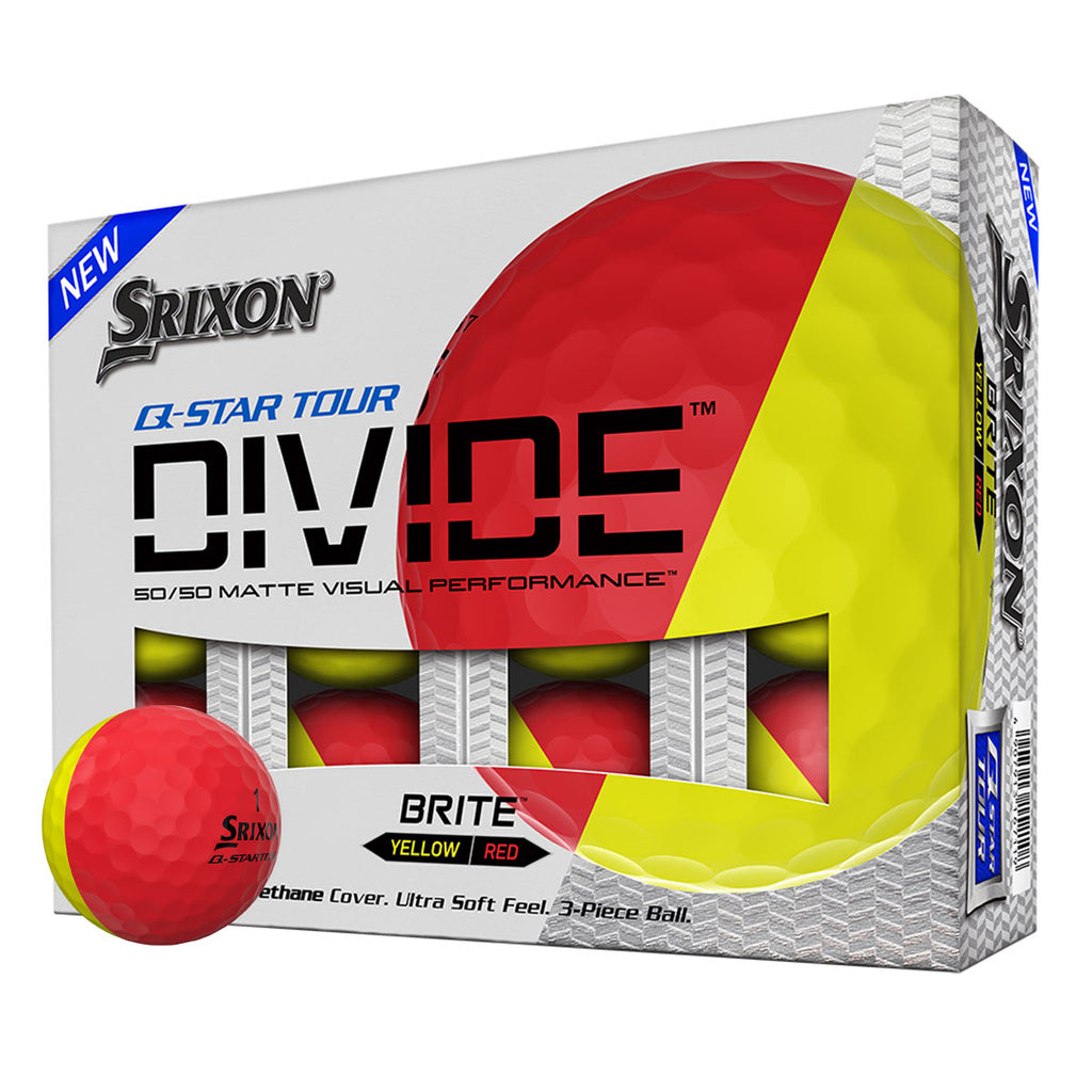 Srixon Q Star Divide Golf Balls - Yellow/Red