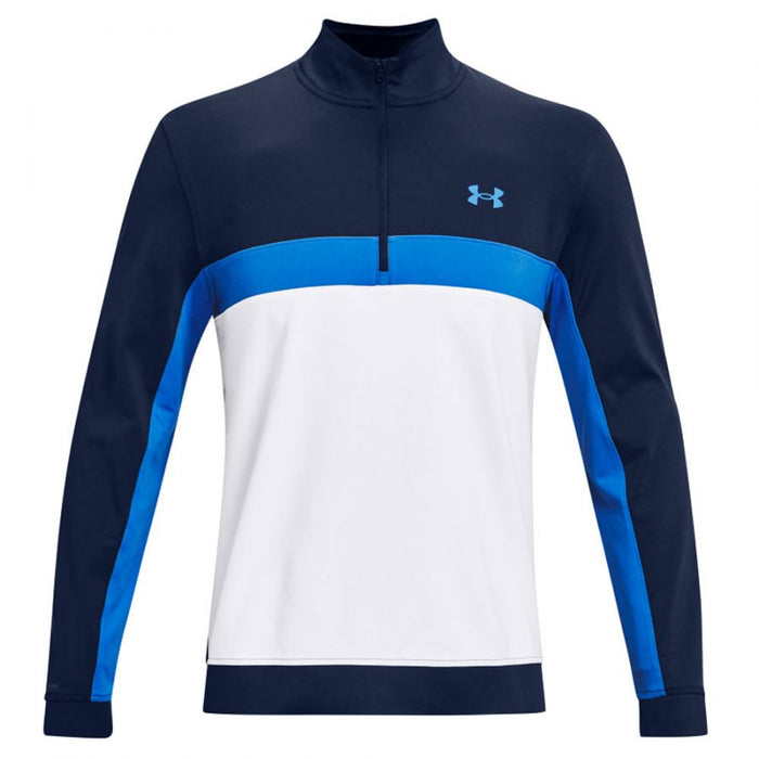 Under Armour Storm Midlayer 1/2 Zip Golf Pullover - Navy/Blue/White