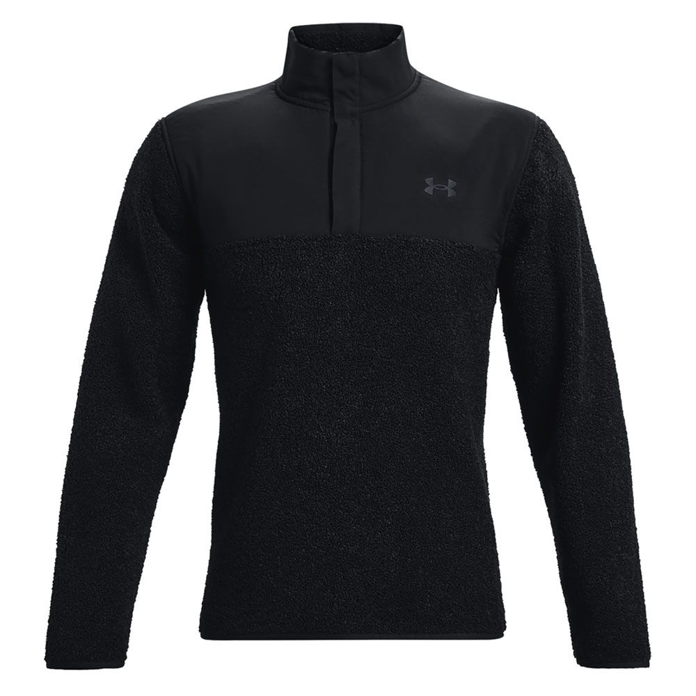 Under Armour Sweater Fleece Pile Golf Pullover - Black