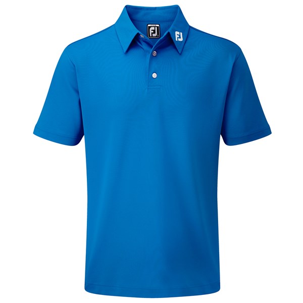 Footjoy Junior Stretch Pique Solid Golf Polo Shirt - Cobalt Blue