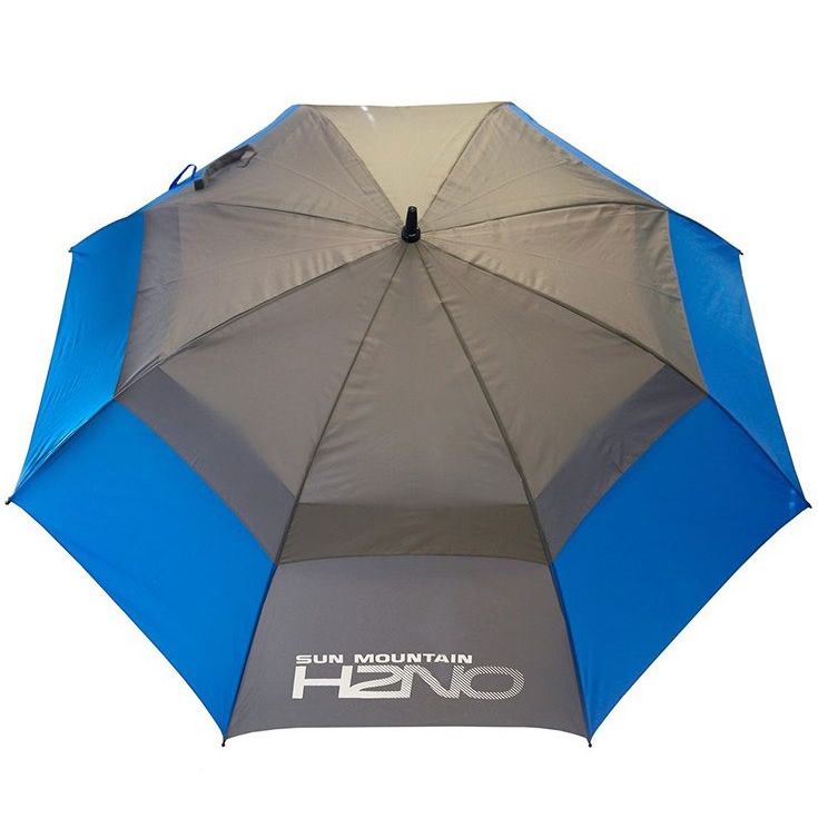 Sunmountain H2NO 68" Double Canopy Golf Umbrella - Blue/Grey
