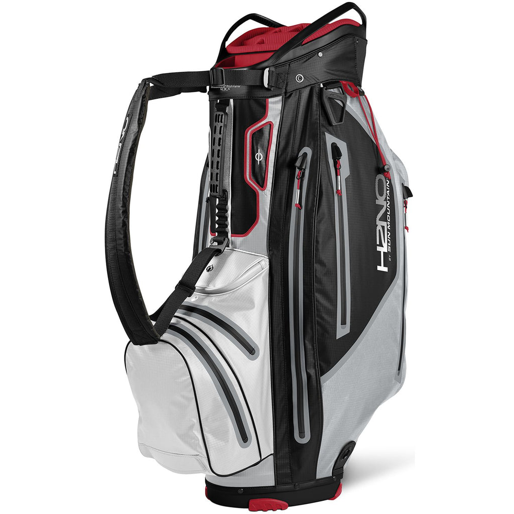 Sun Mountain H2NO Elite Cart Golf Bag - Black/White/Red