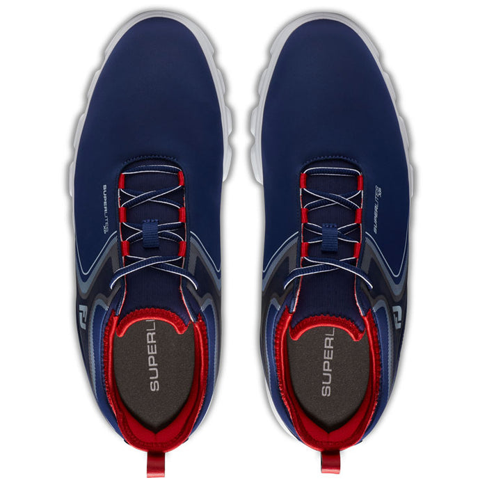 Footjoy Superlites XP Golf Shoes - Navy/White/Red