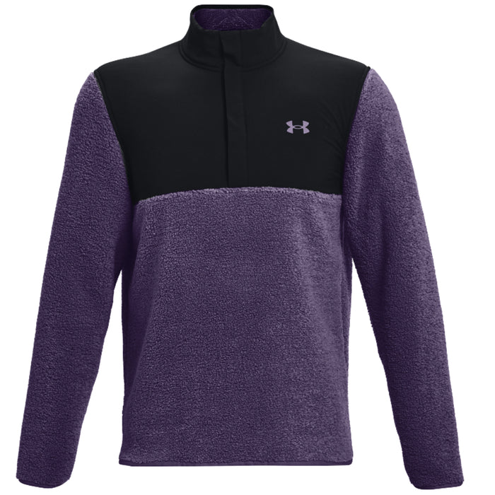 Under Armour Sweater Fleece Pile Golf Pullover - Blue