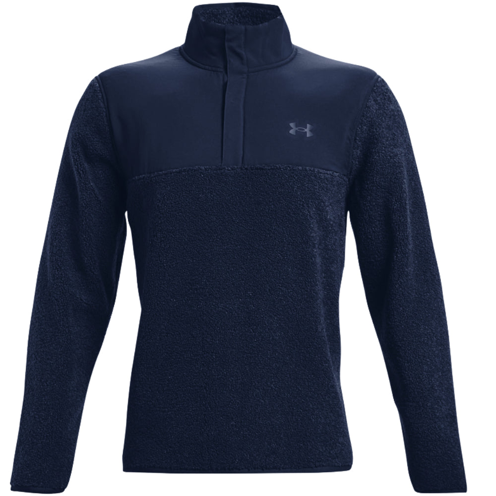 Under Armour Sweater Fleece Pile Golf Pullover - Navy