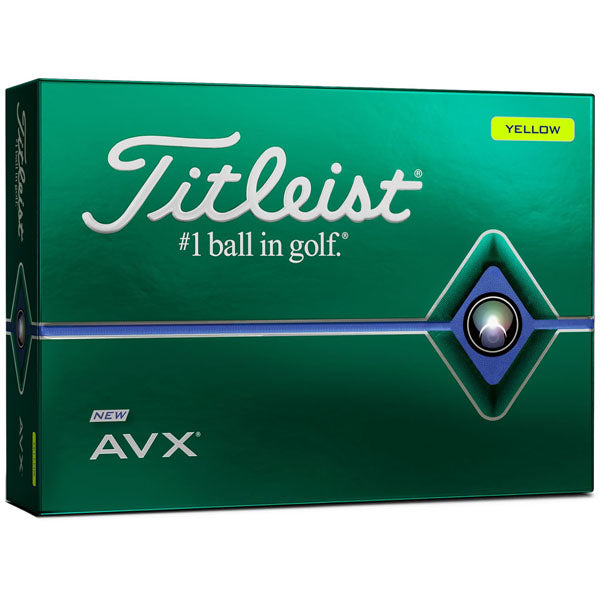 Titleist AVX Yellow Golf Balls Front
