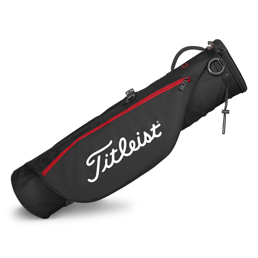 Titleist Sunday Golf Carry Bag - Black/Black/Red
