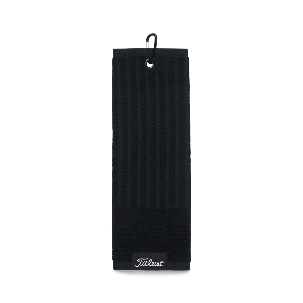 Titleist Tri Fold Golf Towel Black Andrew Morris Golf