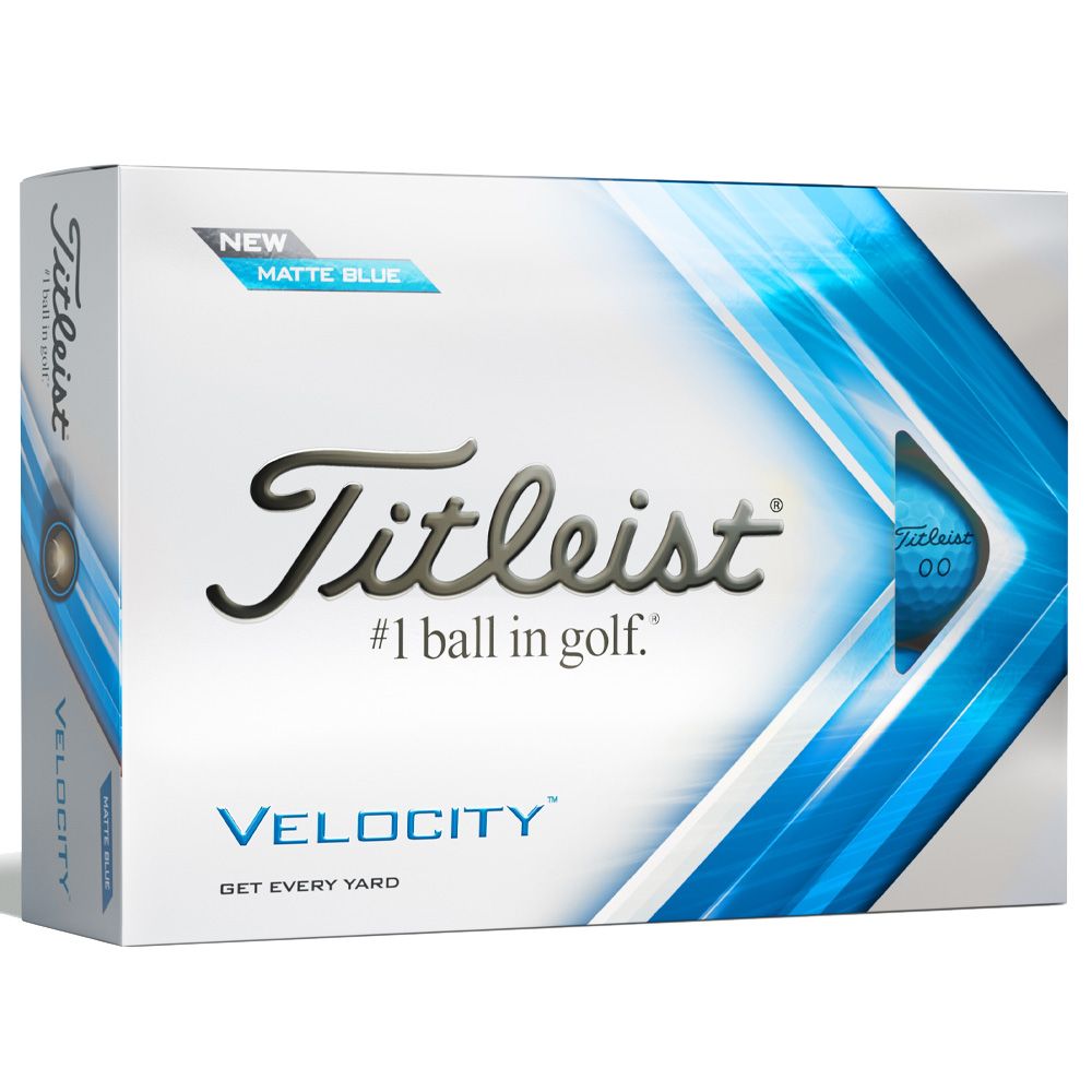 Titleist Velocity Golf Balls - Matte Blue