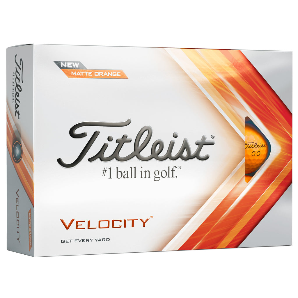 Titleist Velocity Golf Balls - Matte Orange