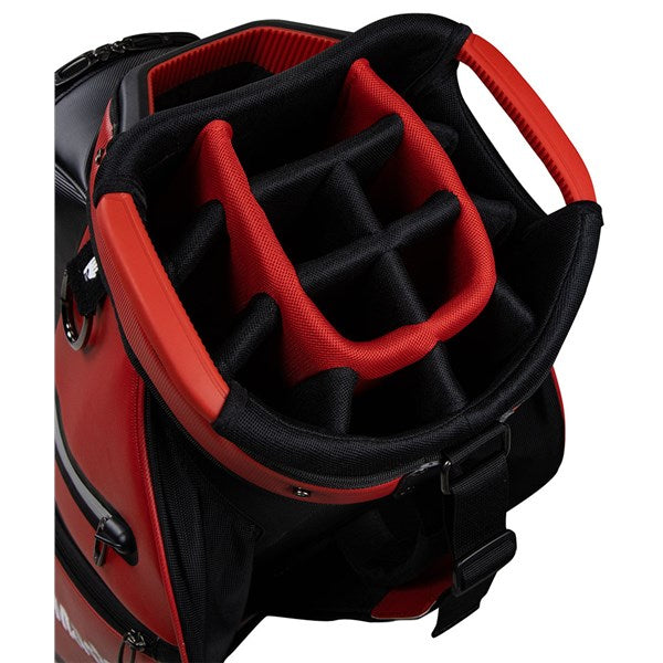 Taylormade Deluxe Golf Cart Bag - Red/Black - Andrew Morris Golf