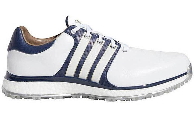 Adidas Tour 360 XT SL Golf Shoes - White/Navy/Gold - Right