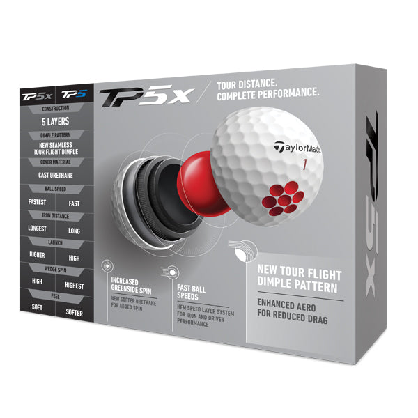 Taylormade TP5x Golf Balls - White