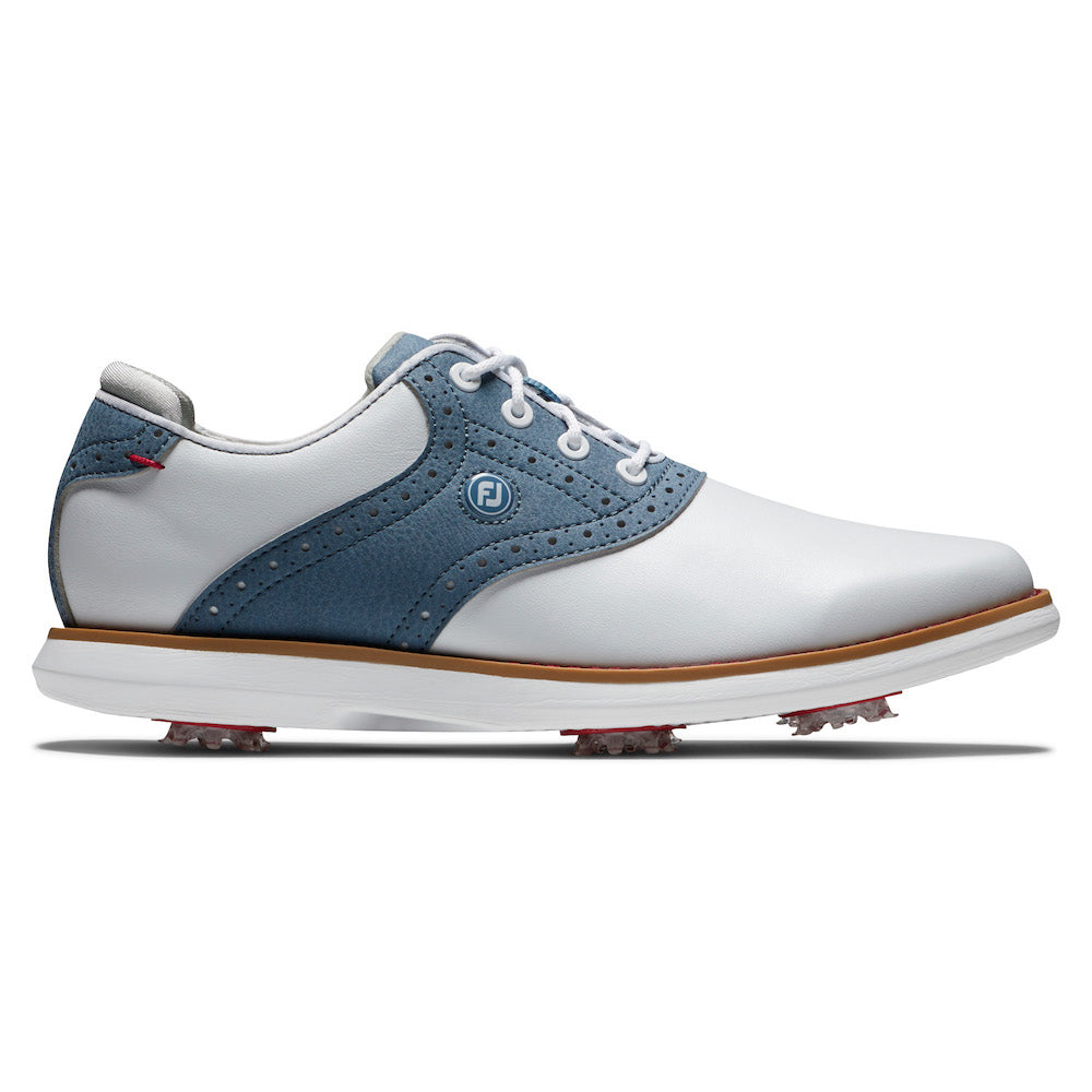 Footjoy Traditions Ladies Golf Shoes - White/Blue