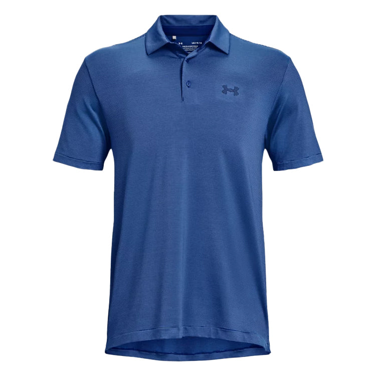 Under Armour Playoff Stripe Golf Polo Shirt - Blue Mirage/Glacier Blue