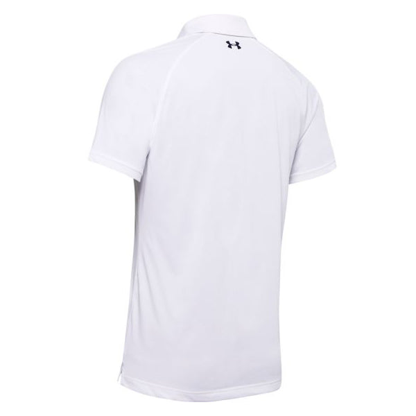 Under Armour Vanish Stripe Golf Polo Shirt - White/Orange