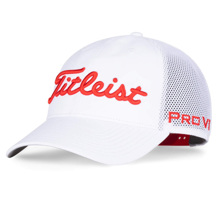 Titlesit Tour Perfermance Mesh Cap - White/Red