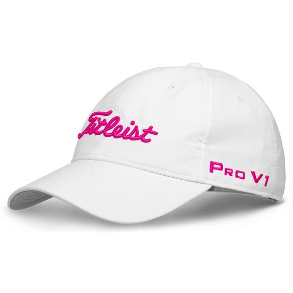Titleist Ladies Tour Performance Golf Cap - White/Pink