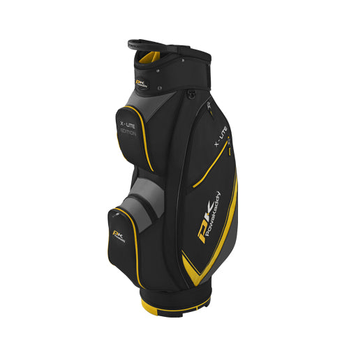 Powakaddy X-Lite Edition Golf Cart Bag - Black/Yellow/Titanium