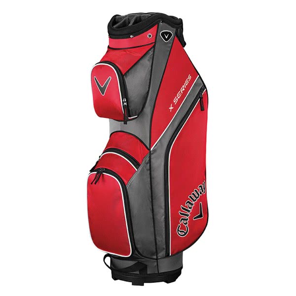 Callaway X Series Golf Cart Bag - Red/Titanium/White