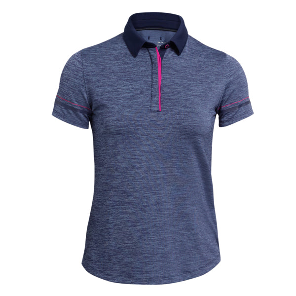 Under Armour Ladies Zinger Golf Polo - Navy/Blue/Silver